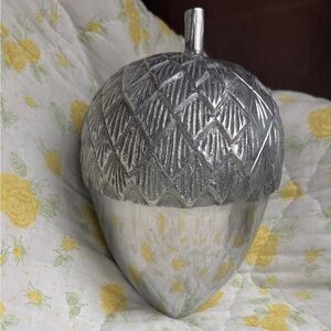 Large unique Silver Acorn Decorative Piece